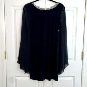 Beautiful Black Dress with Sheer Sleeves